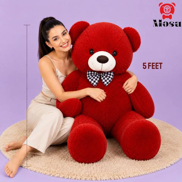 MOSU Giant Red Teddy Bear for Girls Soft Plush Toy for Birthday and Valentine  - 150 cm