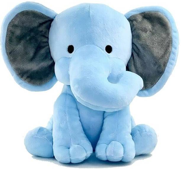 SARO Elephant Sitting Plush Soft Toy Cute Kids Animal  - 30 cm