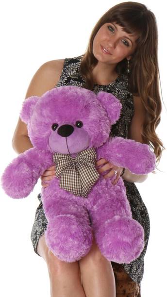 Polyhug Premium 2 Feet Giant Purple Teddy Bear – Ultra-Soft Plush Toy  - 61 cm