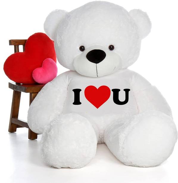 OZEE 3 FEET Valentine's Special Giant Teddy Bear with I LOVE U Heart T-Shirt  - 89.8 cm