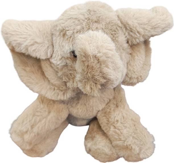 Amaira Soft Beige Elephant with Embroidered Eyes  - 9 inch