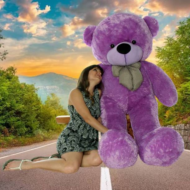 JINGA BELA 5 FEET PURPLE Teddy Bear Cuddly Stuffed Teddy Bear Toy Doll For Birthday Day  - 60 inch