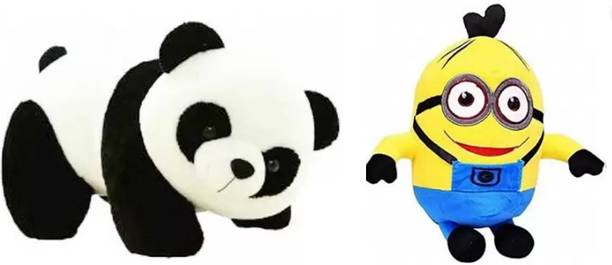 KPN Best Quality Stuffed Soft Minion Toy and Panda for Kids  - 25 cm