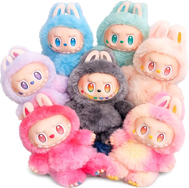Have Fun Premum Quality Labubu Toy | Labubu Doll Soft Toy For kids | Random color - 17 cm