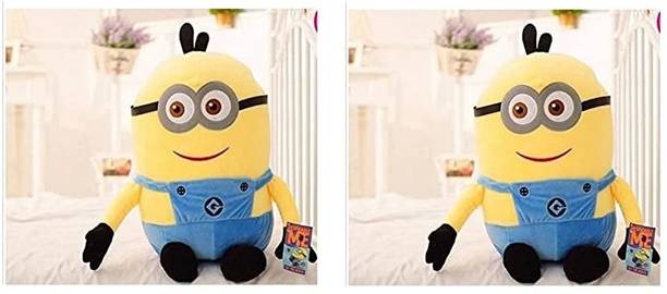 dk enterprises Set of 2 Minion yellow & Blue Cute decoration  - 22 cm