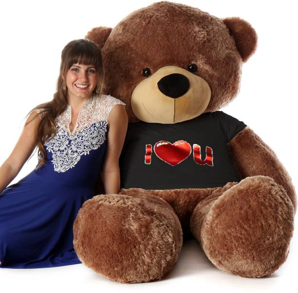 Vaishno Stuffed Plush Giant Teddy Bear with Wear I Love You T-shirt  - 36 inch