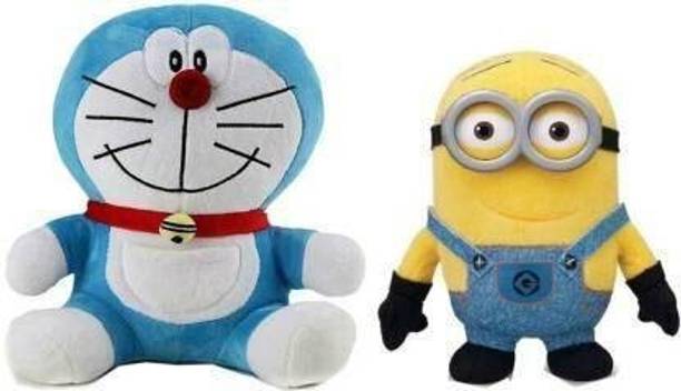 abhishek trading company Soft Lovable Hugable For Doremon And Minion Soft Toys For Kids Toys  - 30 cm