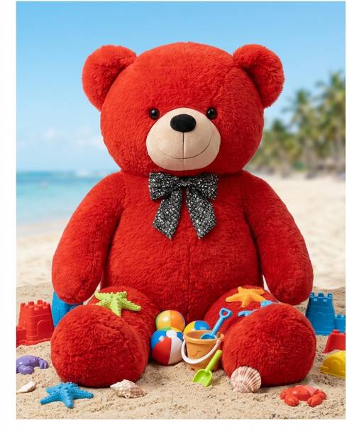 Krishna Creation 5 Foot Red Teddy Bear – Giant Fluffy Teddy  - 60 inch