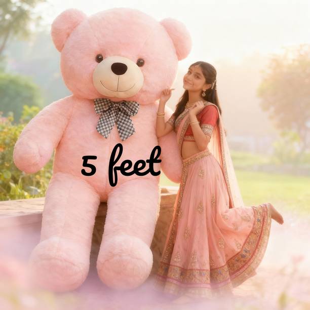 Krishna Creation Giant 5 Feet Pink Teddy Bear for Romantic Gift and Celebrations  - 60 inch