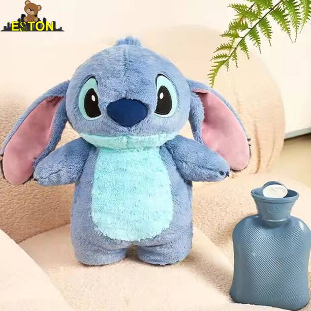 eston Stitch Teddy Bear Hot Water Bag for Soothing Relaxation and Period Cramp Relief  - 35 cm