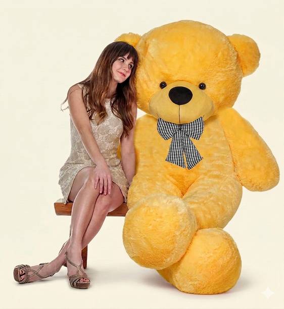 Polyhug 3 feet Yellow imported teddy bear Super Quality - 90 cm