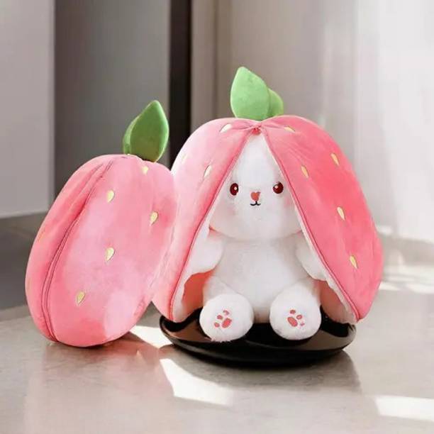 HoGiGoGi Reversible Strawberry Bunny - 2-in-1 Hide and ...