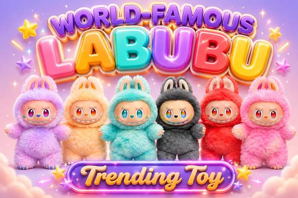 Have Fun Labubu Doll Big Into Energy Edition Trending Plush Collectable Gift Toy - 17 cm