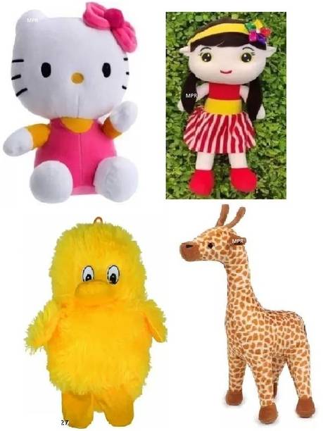 MPR ENTERPRISES Playing RedSofia,HelloKitty,Giraffe & Duck Kids boys, girls cute teddy bear  - 26 cm