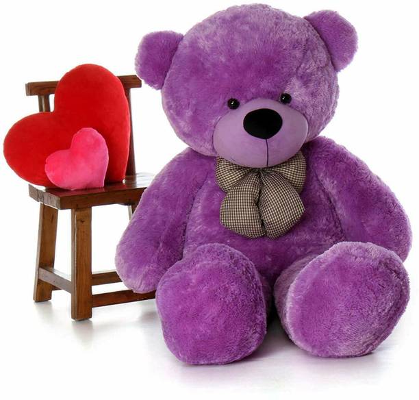 Hug 'n' Feel 5 feet Long Soft Lovable hugable Cute Xtra Large Teddy Bear Purple  - 150 cm