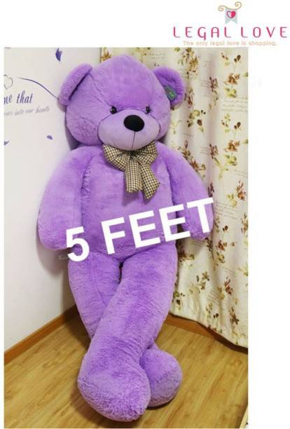 LEGAL LOVE Skin Friendly Teddy Bear for Girlfriend/Birthday Gift/Boy/Girl (Purple, 5 Feet)  - 60 inch