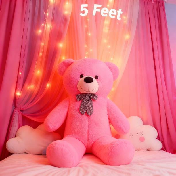 Satyam soft toys Luxury 5ft Pink Teddy Bear for Girlfriend Online  - 60 inch