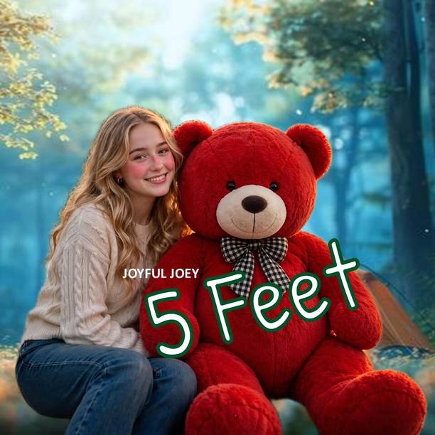 JOYFUL JOEY 5 Feet Red Teddy Bear Soft Plush Doll for Kids Girls and Women Gift  - 60 inch