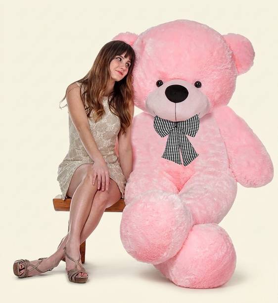 Polyhug Huggable Pink Teddy Bear Soft Plush Toy for Birthday & Anniversary Gift  - 61 cm
