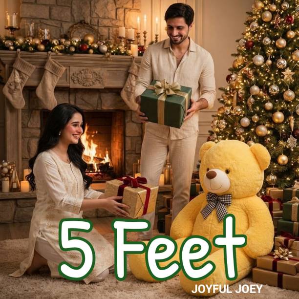 JOYFUL JOEY 5 Feet Yellow Teddy Bear Giant Soft Plush Toy for Kids and Gifting Cute  - 152 cm