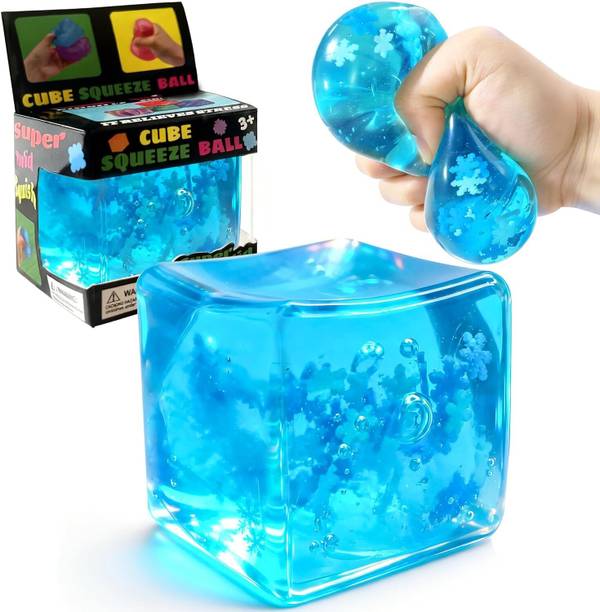 JYANAV Ice Cube Squishy Fidget Toys,Glow in The Dark Sensory Toy  - 8 cm
