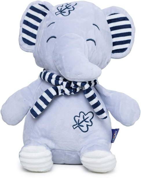 Lattice Soft Seated Animal Plush Elephant Toy, Blue 28cm - 28 cm  - 28 cm