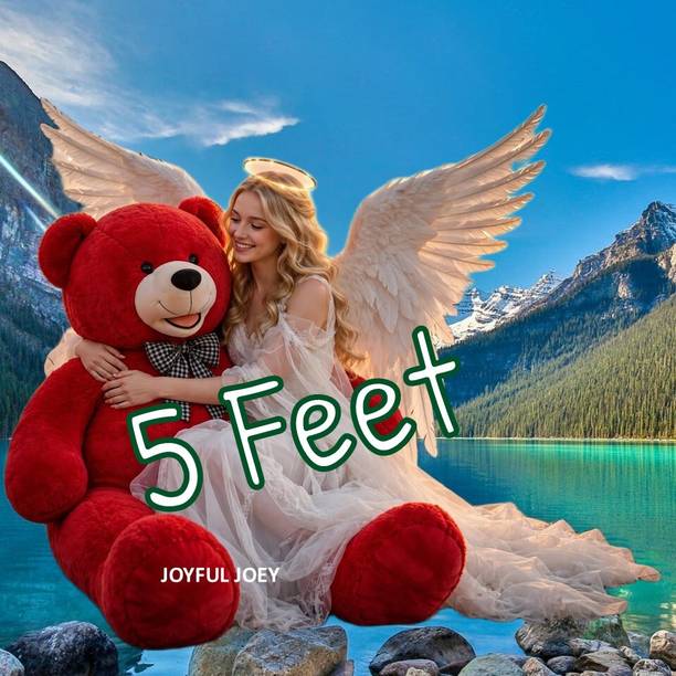 JOYFUL JOEY Cute Giant Plush Red Teddy Bear 5 Feet for Kids Adults and Couples  - 60 inch