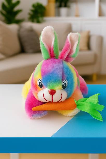 AYUSHPALENTERPRISES Rainbow rabbit carrot_1 - 15 cm