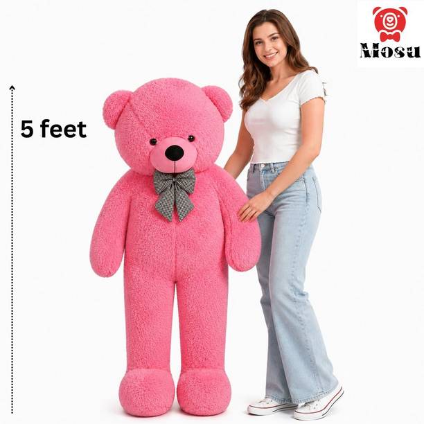 MOSU 5 Feet Pink Standing Teddy Bear Cute Plush Toy for Special Gift  - 150 cm
