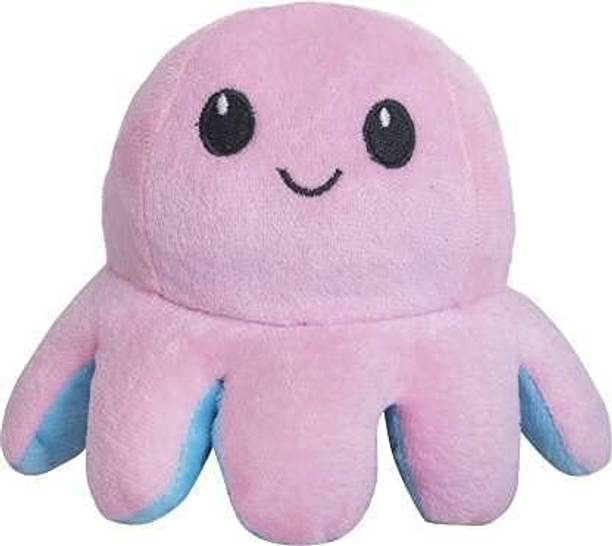 Cyrus Side Changing Mini Octopus Mini Plush Stuffed Toy Adorable Teddy Bear - 10 cm