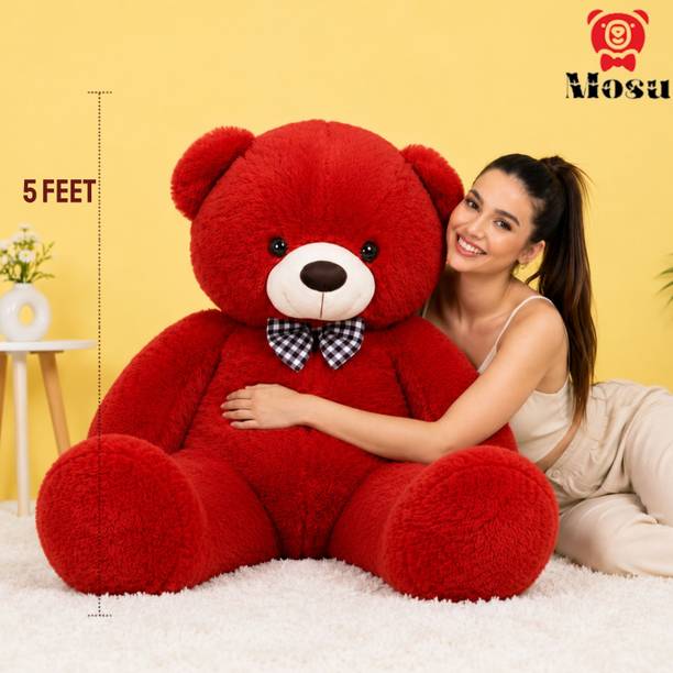 MOSU Large Red Teddy Bear Giant Plush Stuffed Toy for Kids Birthday and Home Decor  - 150 cm