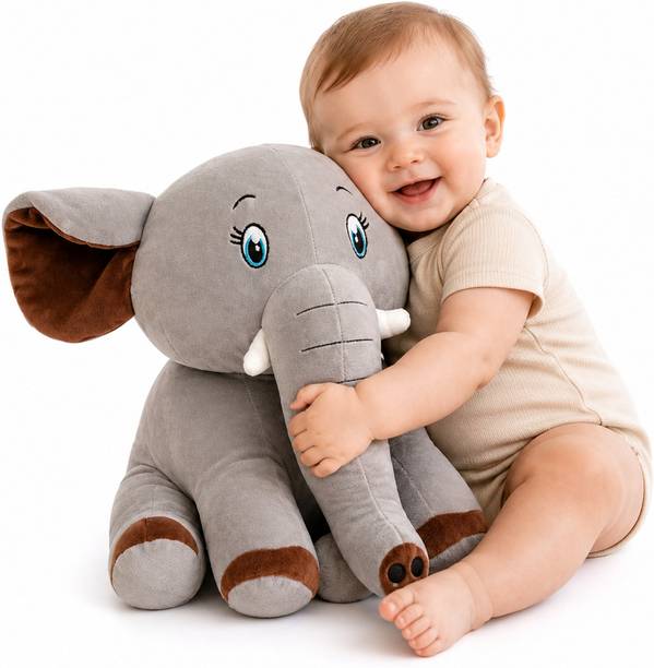 Teddyera Elephant Soft Toy, Big Huggable Stuffed animal Cum Pillow Best Gift - 55 cm