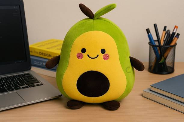 MARSELITE Avocado Plush Pillow – Huggable Toy for Sleeping - Nursery or Sofa Decoration  - 35 cm