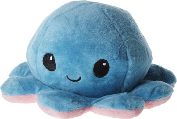 Monter Premium Reversible Octopus Plush Mood Toy Soft Gift  - 8 inch