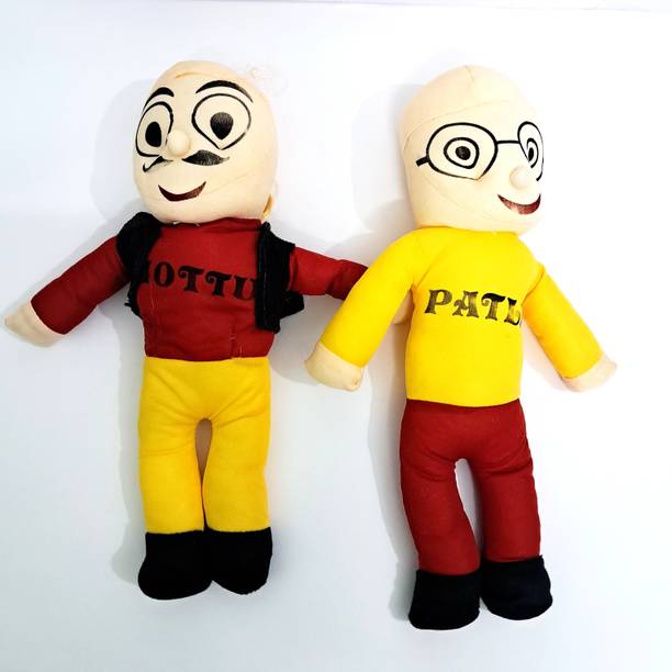 One Stop Traders Motlu Patlu Soft and Stuffed Toy for Kids(35 cm : Multicolor)  - 35 cm