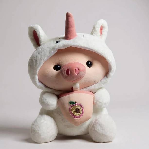 CHINKARA Big Pig Soft Toy with Hoodie(Non Retractable)| Big Size |Ultra Soft  - 40 cm