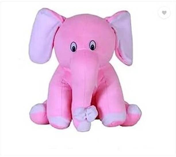 Santoshi AS26_PINK ELEPHANT SOFT TOYS FOR KIDS CHILDREN & GIRLS ADULTS PLAYING TEDDY BEAR  - 25 cm