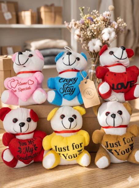SOFTBOND TEDDY BEAR PACK OF 6 - 10 cm