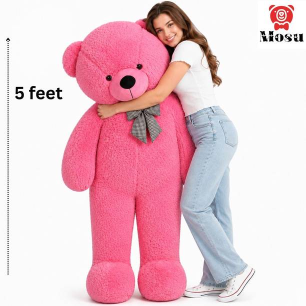 MOSU 5 Feet Pink Standing Teddy Bear Premium Hug Plush Toy for Home  - 150 cm