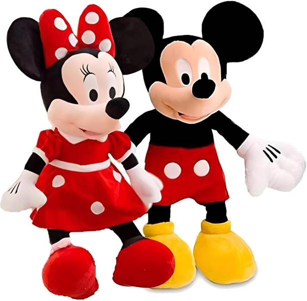 Patly Mickey & Minnie Mouse Plush Stuffed Toy Couple Birthday Gift,  - 50 cm