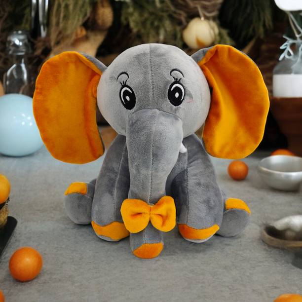 Puchu Toys Elephant Stuffed Toy Soft Plush Toy- (grey,30Cm)…  - 30 cm