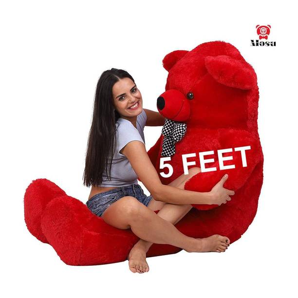 MOSU 5 Feet Red Super Soft Lovable Teddy Bear for Girlfriend, Birthday Gift  - 60 inch