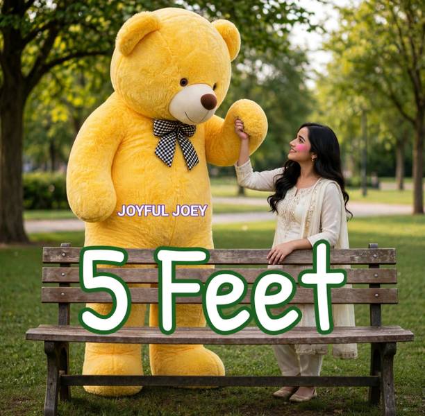 JOYFUL JOEY 5 Feet Yellow Teddy Bear Giant Plush Toy for Birthday and Gifting Cute  - 152 cm