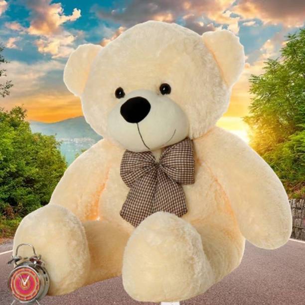 JINGA BELA 4 Feet CREAM Skin Friendly Ultra Soft Giant Stuffed Teddy Bear  - 120 cm