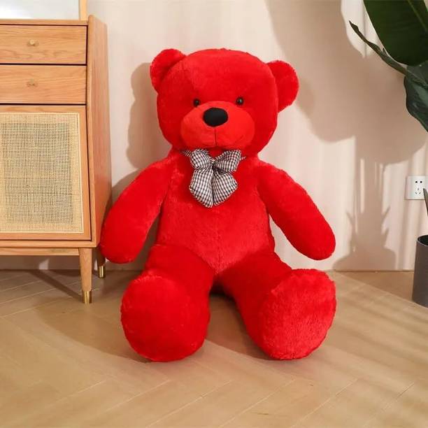 HugMeToys 3 Feet Red Teddy Bear Soft Toy for Kids, Girls, Birthday & Valentine Gift  - 60 cm