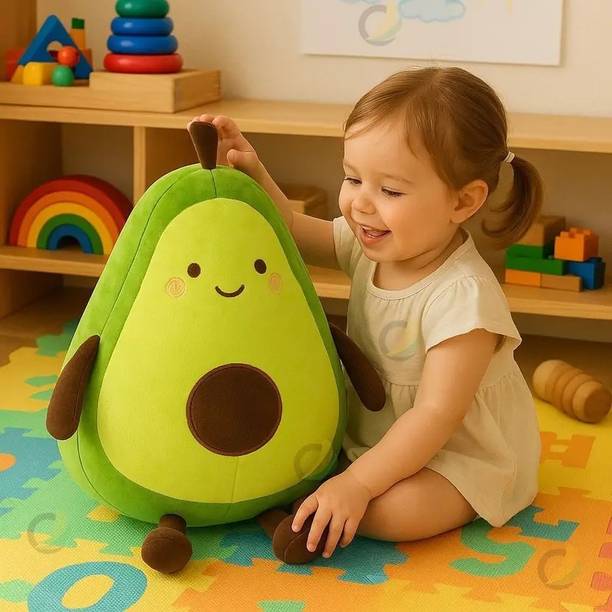 Anidhi Adorable Avocado Plush Toy and Pillow – Lovable Huggable, Soft Giant Stuffed Toy - 25 cm