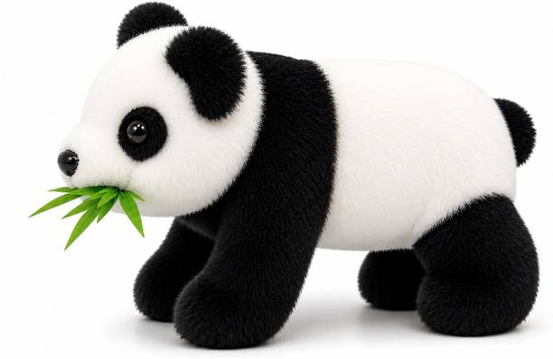 Sita Realistic Bamboo-Eating Panda Plush Toy (Standing Giant Panda Soft Toy)  - 9 mm