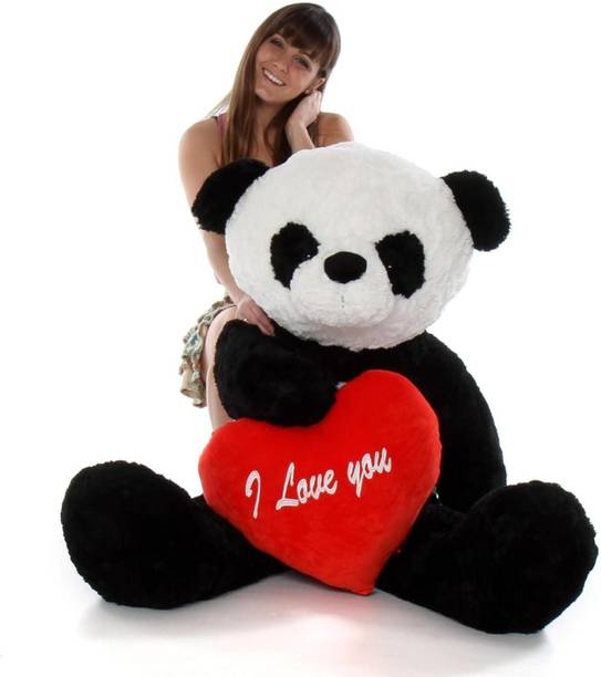 AVSHUB 4 Feet Standing Big Panda Bear with “I Love You” Heart Gift for Wife/Boyfriend  - 20 cm