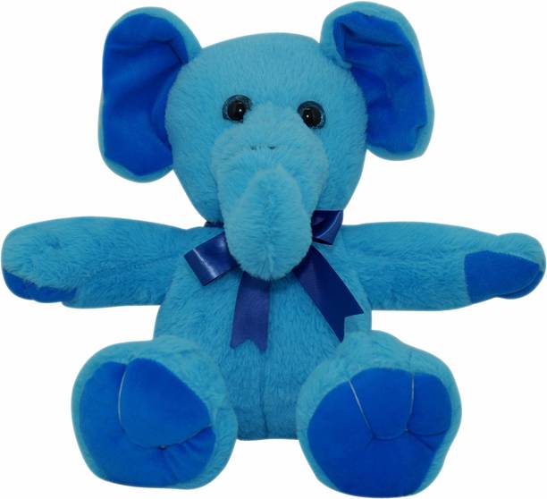 Hello Baby Ganesha Elephant Blue Soft Toy| Soft toy for kids | Animal Plush toy  - 28 cm