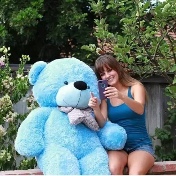 HOUSE OF COMMON 5 Feet blue teddy bear soft and cute Huggable doll for New baby girl, Kids,  - 60 inch